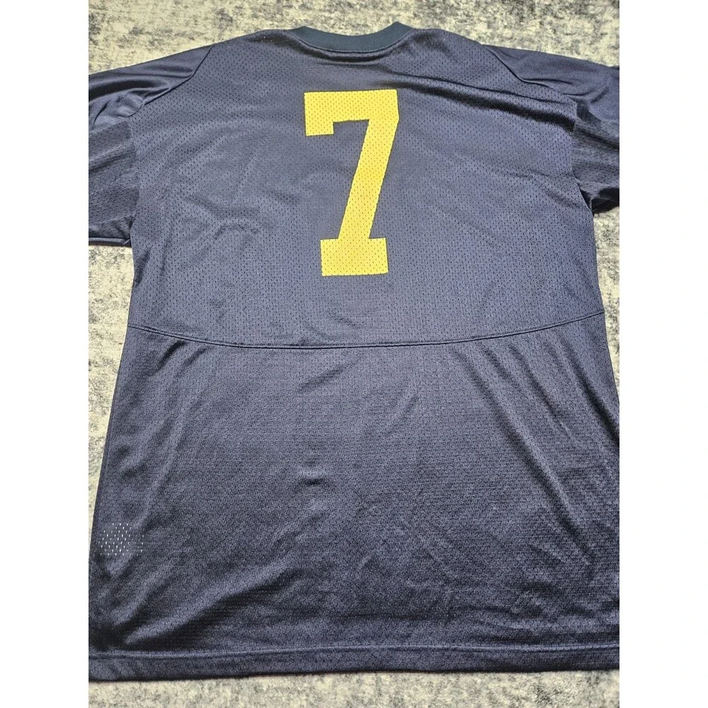 Vintage Team Nike Michigan Wolverines #7 Men's Football Jersey Blue Size XL
